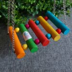 Vogelschommel van hout en metaal - Afbeelding 3