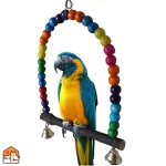 Vogel stok - met gekleurde bolletjes - decoratie