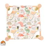 Hamsterbed van hout en canvas