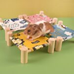 Hamsterbed van hout en canvas - Afbeelding 2