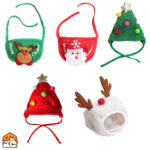 Kerstaccessoires voor honden – muts of slabbetje