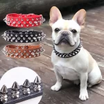 Verstelbare leren halsband voor honden - Afbeelding 2