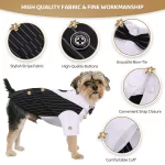 Honden tuxedo pak met strikje - huisdier outfit - Afbeelding 3