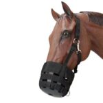 Nylon graasmasker met halster voor paarden - Afbeelding 2