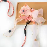 Kanten strik verstelbare huisdier halsband harnas - Afbeelding 3
