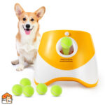 Automatische tennisballenwerper voor honden