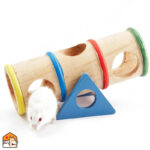 Houten tunnel voor hamsters