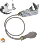 Interactief kattenspeeltje - luchtzak swing vis
