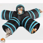 Opvouwbare speeltunnel voor katten