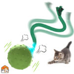 Automatisch bewegende kattenspeelbal met vogelgeluid
