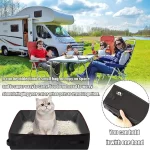 Kattenbak opvouwbaar en draagbaar voor onderweg - Afbeelding 3