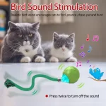 Automatisch bewegende kattenspeelbal met vogelgeluid - Afbeelding 3