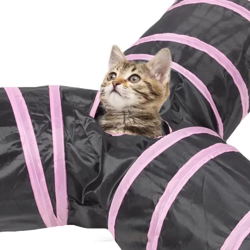 Opvouwbare Kattenspeeltunnel met Kraakspeelgoed voor Katten – Huisdierentunnels Speeltjes HuisdierXL
