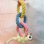 Klimtouw voor hamsters - speeltje voor kleine knaagdieren - Afbeelding 2