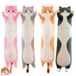 Lang pluchen kattenkussen