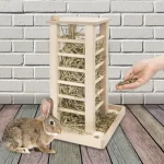 Houten hooihouder voor konijnen - Afbeelding 4