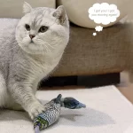 Interactief kattenspeeltje - luchtzak swing vis - Afbeelding 3