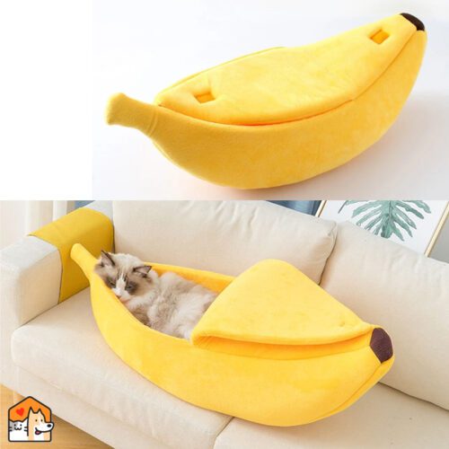 Banana-vormig huisdierhuis – voor katten en honden. Extra HuisdierXL