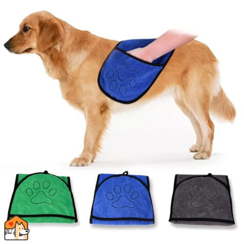 Pocket Hondenbadhanddoek Handschoen Honden HuisdierXL