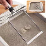 Superstevig aluminium kattenbak schepje voor schoonmaakgemak - Afbeelding 2