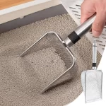 Superstevig aluminium kattenbak schepje voor schoonmaakgemak - Afbeelding 3