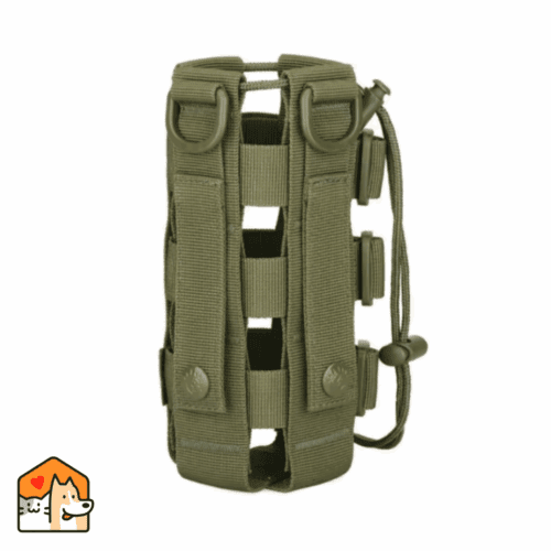 Tactische MOLLE Waterfleshouder voor K9 Harnas – Militaire Drinkfles Tas met Trekkoord – Geschikt voor 500-800 ml Flessen Honden HuisdierXL