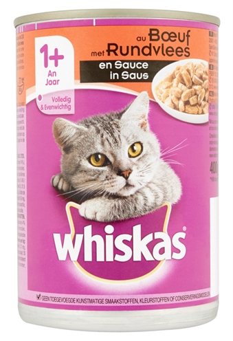 Whiskas Blik Adult Rund In Saus - 12 x 400 g