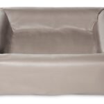 Bia Bed Kunstleer Hoes Hondenmand Taupe - Bia-2 60 x 50 x 12,5 cm