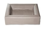 Bia Bed Kunstleer Hoes Hondenmand Taupe - Bia-3 70 x 60 x 15 cm