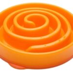 Slo-Bowl Feeder Mini Coral Spiraal Oranje - 22 x 22 x 5 cm