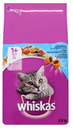 Whiskas Droog Adult Tonijn - 3,8 kg