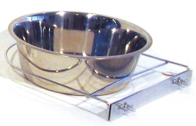 Rvs Hondenbak Met Schroefhouder - 21 cm
