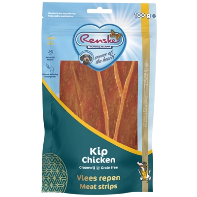 356641.jpg Renske Gezonde Beloning Vlees Strip Kip - 100 g