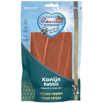 356643.jpg Renske Gezonde Beloning Vlees Strip Konijn - 100 g