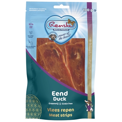 356644.jpg Renske Gezonde Beloning Vlees Strip Eend - 100 g