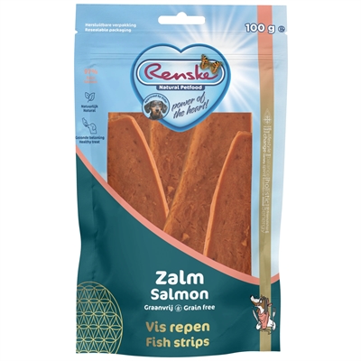 356645.jpg Renske Gezonde Beloning Vlees Strip Zalm - 100 g