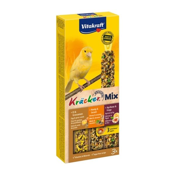 Vitakraft Kanarie Kracker Honing/Fruit/Ei - 3 In 1