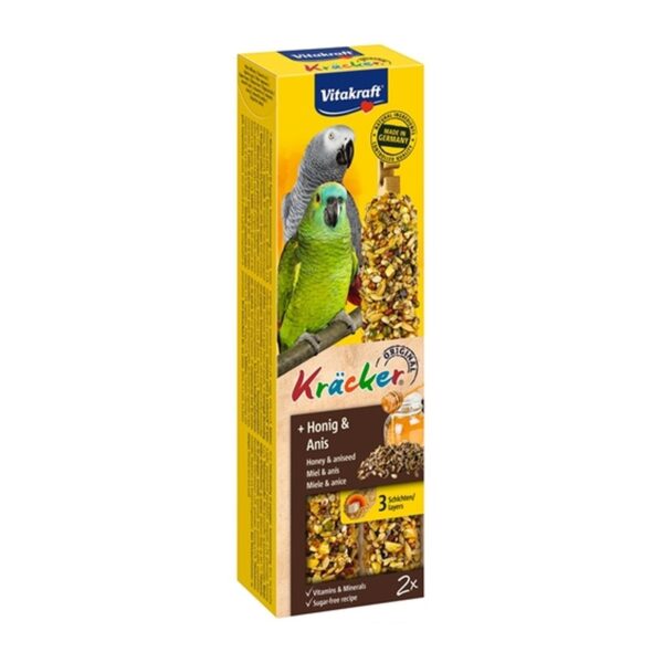 Vitakraft Papegaai Kracker Honing - 2 In 1