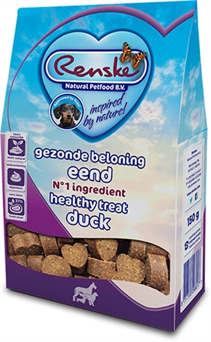 360817.jpg Renske Gezonde Beloning Hartjes Eend - 150 g