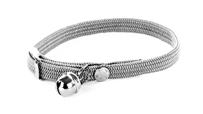 Martin Halsband Kat Elastisch Nylon Grijs - 30 x 1 cm