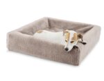 Bia Bed Fleece Hoes Hondenmand Taupe - Bia-6 100 x 80 x 15 cm
