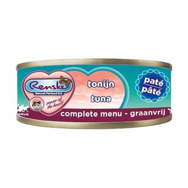 Renske Vers Vlees Maaltijd Kat Verse Tonijn Paté Graanvrij - 24 x 70 g