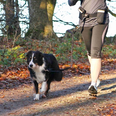 Trixie Heupriem Met Jogginglijn Zwart - Riem 60-120 cm Lijn 100-135 cm