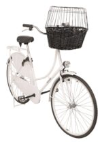 Trixie Wilgen Fietsmand Voorop Zwart Met Kussen En Kap - 50 x 35 x 41 cm