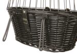Trixie Wilgen Fietsmand Voorop Zwart Met Kussen En Kap - 50 x 35 x 41 cm