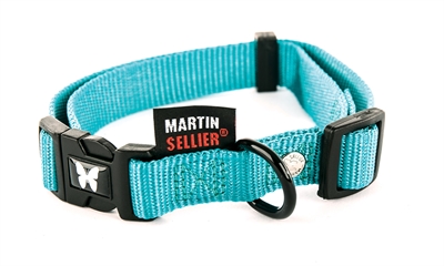 Martin Halsband Verstelbaar Nylon Turquoise - 20-30 x 1 cm