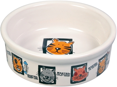 Trixie Voerbak Kat Keramiek Met Print Assorti - 200 ml-12 cm