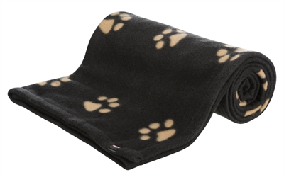 368398.jpg Trixie Barney Fleece Hondendeken Zwart / Beige Ass - 150 x 100 cm