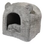 40 Winks Rosewood Kattenmand Iglo Teddy Grijs - 38 x 38 x 40 cm