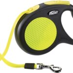 Flexi Rollijn New Classic Neon Tape Zwart / Geel - M 5 Mtr